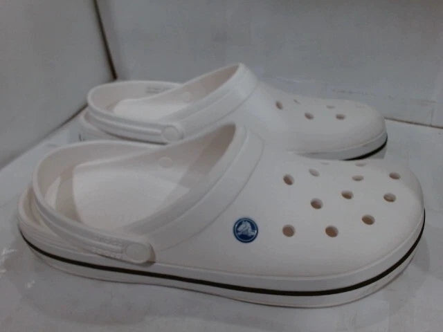UsedVeryGood_Crocs Men's and Women's Crocband Clog, White, 14 Women/12