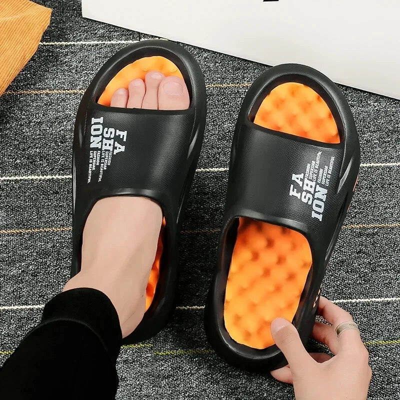 New Summer Man Massage Slippers 2025 Indoor Outdoor Sandals Beach Casual
