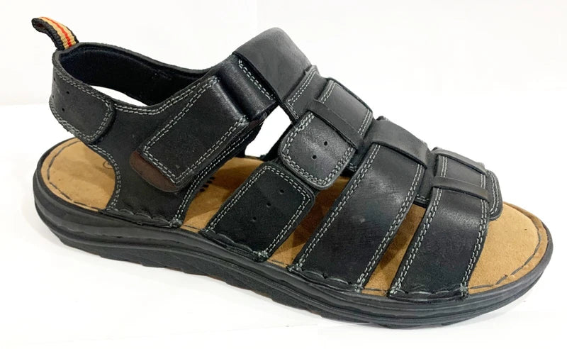 Mens Leather Sandal Shoe Casual Comfort Outdoor Sport Fisherman Slippers Diego-6