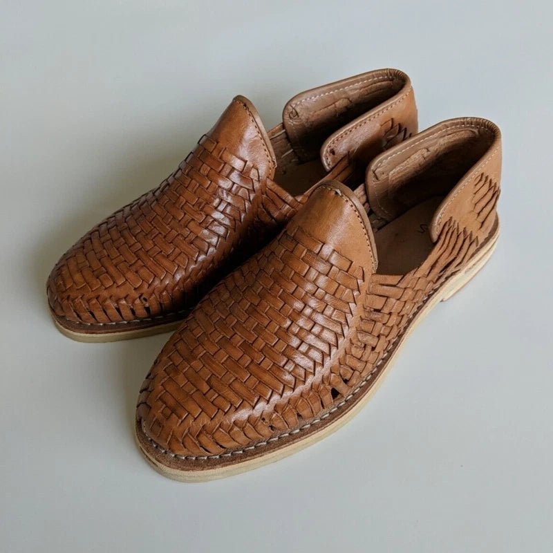 Mexican Huaraches Leather Sandals Size 5 Mexico Closed Toe Authentic Leather