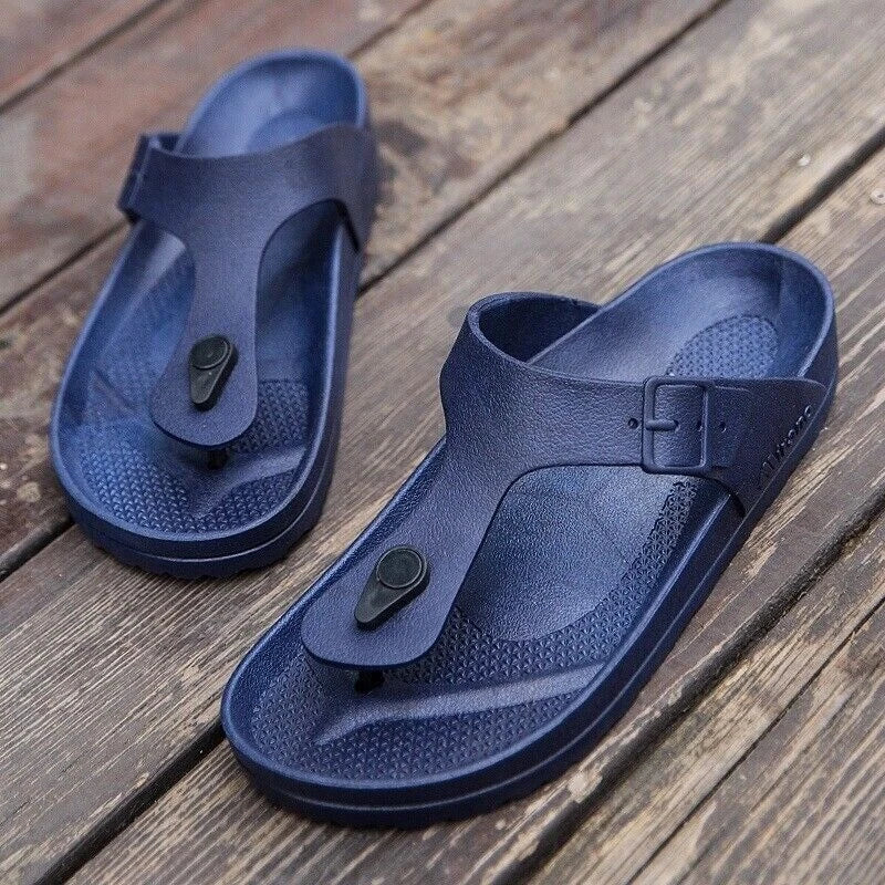 Fashion Men Sandals Summer Beach Slippers Slip On Flats Slides Casual Shoes