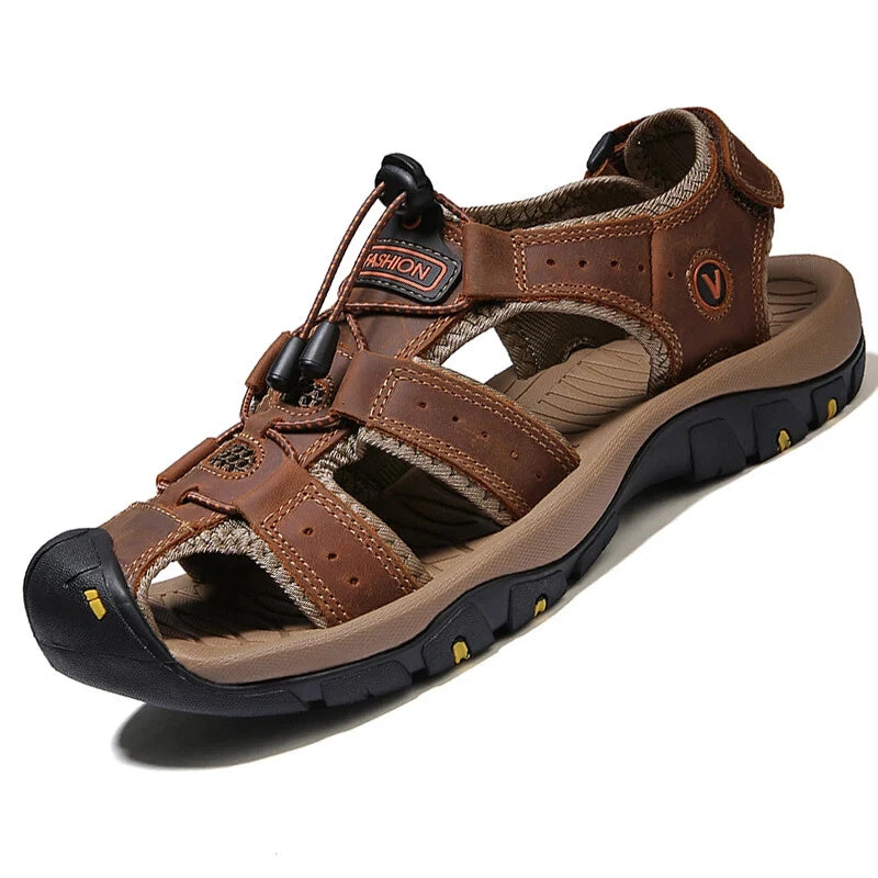 Sandals for Men Summer Outdoor Beach Shoes Casual Womens Leather Sneakers
