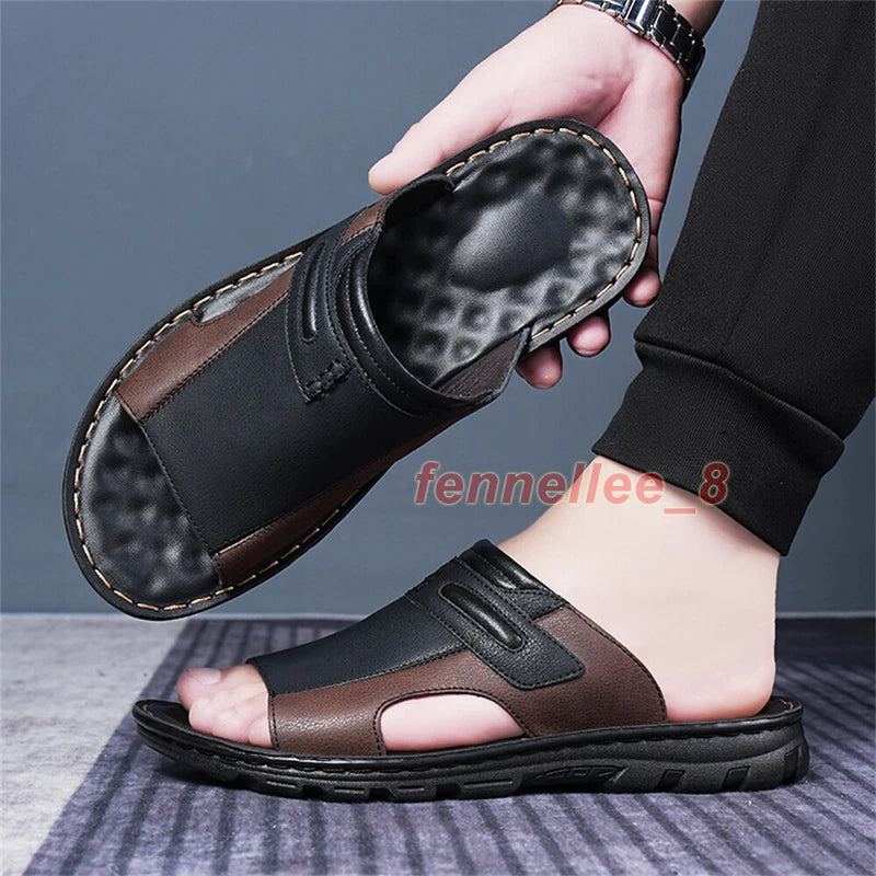 Summer Mens Slide Sandals Comfort Athletic Slippers Outdoor Beach Sandals Casual