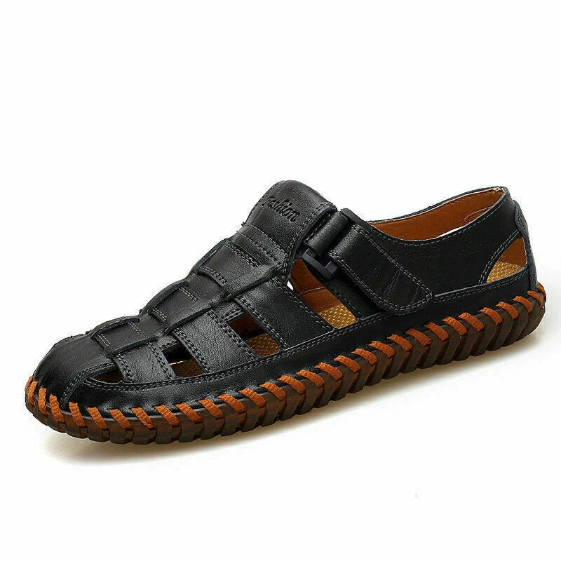 Men's Hiking Sandal Fisherman Beach Shoes COW Leather Sandals SLIPPER SD099