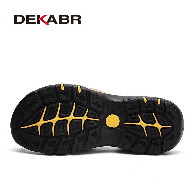 Genuine Leather Men's Sandals Summer Shoes Beach Slipper Outdoor Casual Sneakers