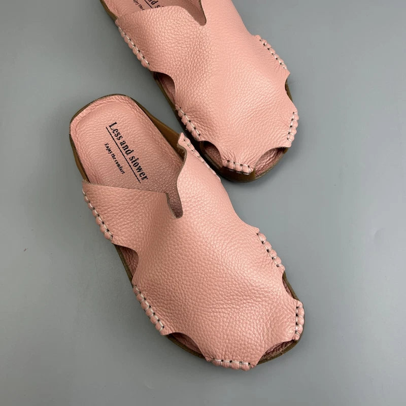Men's Summer Beach Leather Sandals Closed Toe Slippers Outdoor Casual Shoes US10