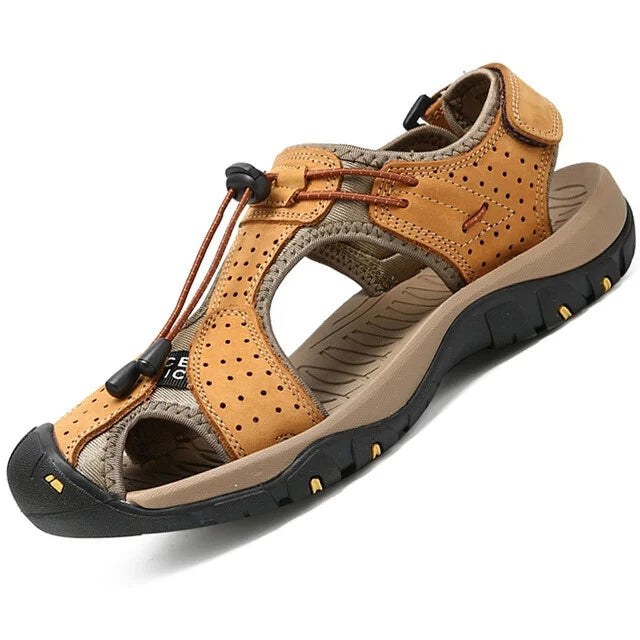 Sandals for Men Summer Outdoor Beach Shoes Casual Womens Leather Sneakers