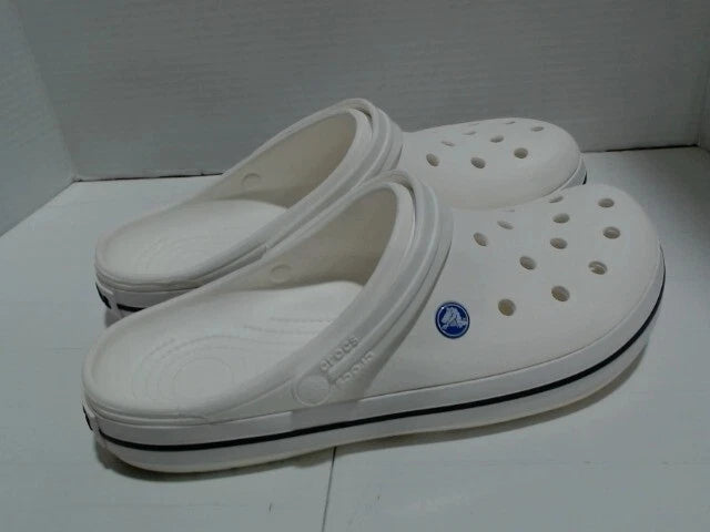 UsedVeryGood_Crocs Men's and Women's Crocband Clog, White, 14 Women/12