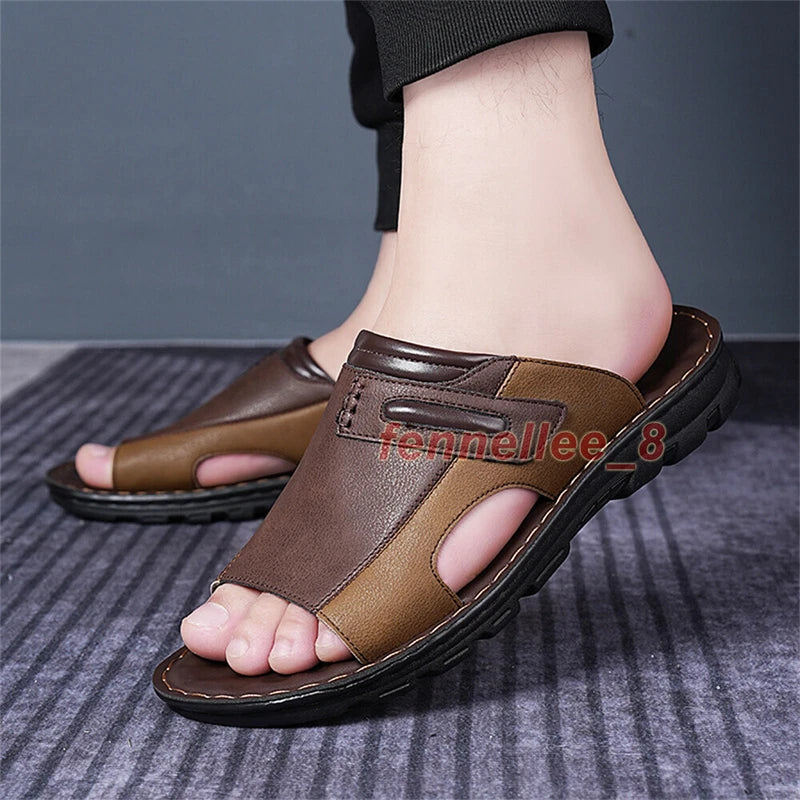 Summer Mens Slide Sandals Comfort Athletic Slippers Outdoor Beach Sandals Casual