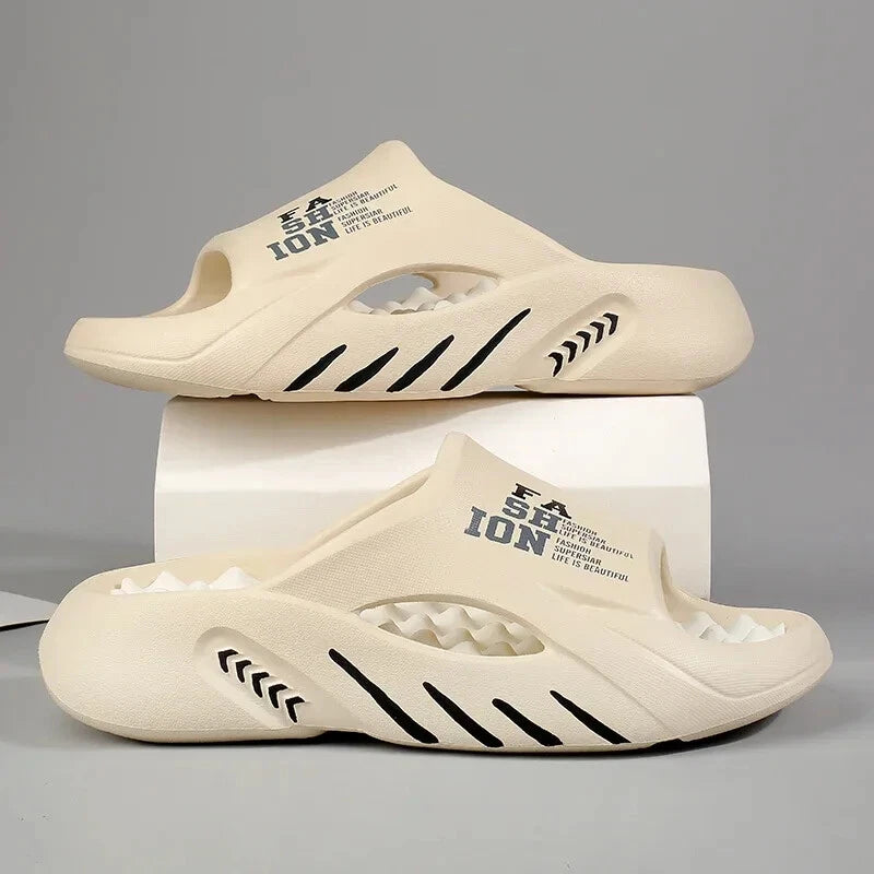 New Summer Man Massage Slippers 2025 Indoor Outdoor Sandals Beach Casual