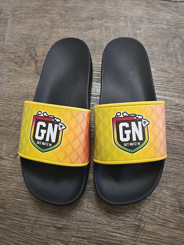 New Hawaii Exclusive Get Nutz Island Athletic Beach Slides slippers Sandals 8.5