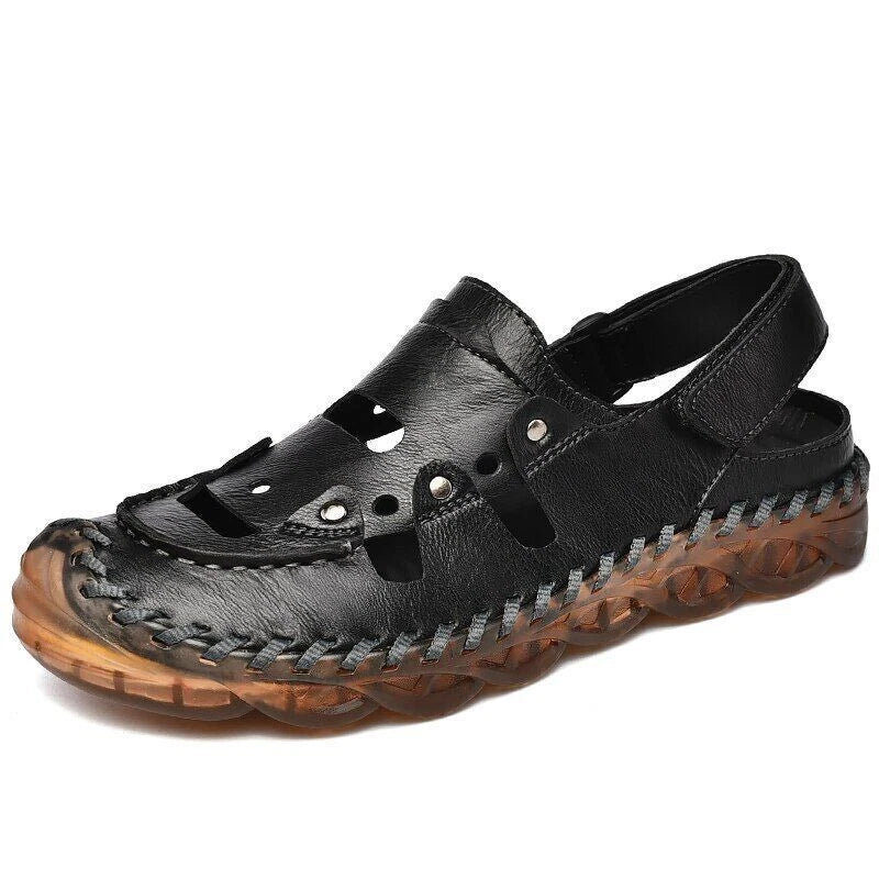 Causal  Summer Mens Sandals Leather Shoes Wear Resistance Roman Beach Slippers