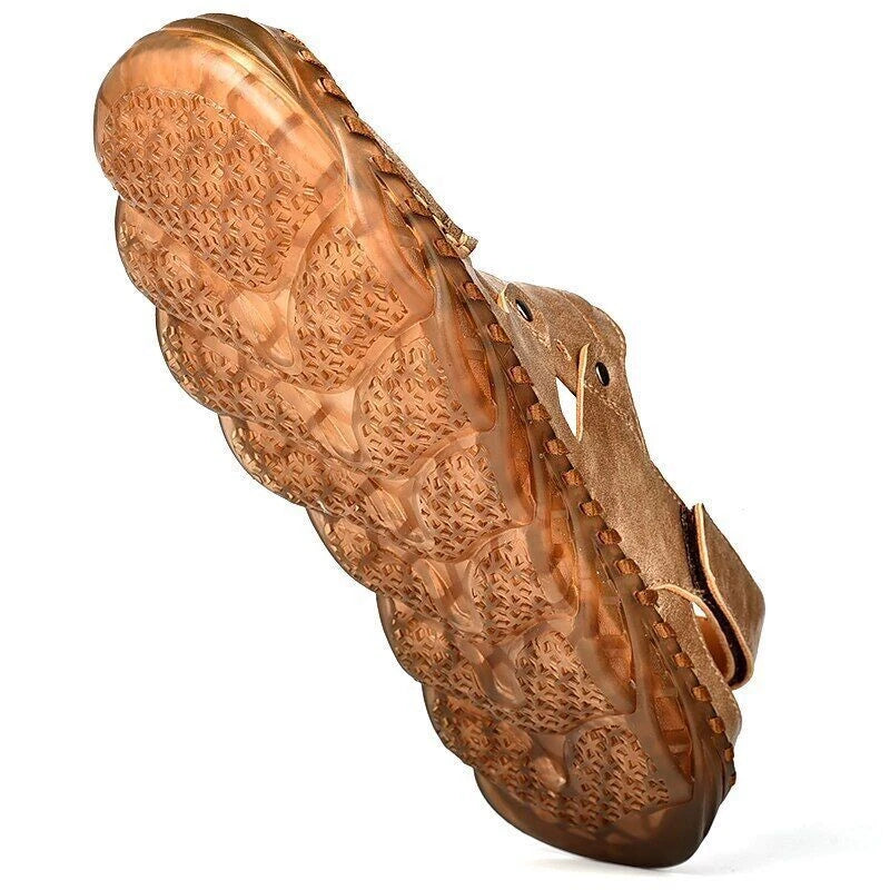 Causal  Summer Mens Sandals Leather Shoes Wear Resistance Roman Beach Slippers