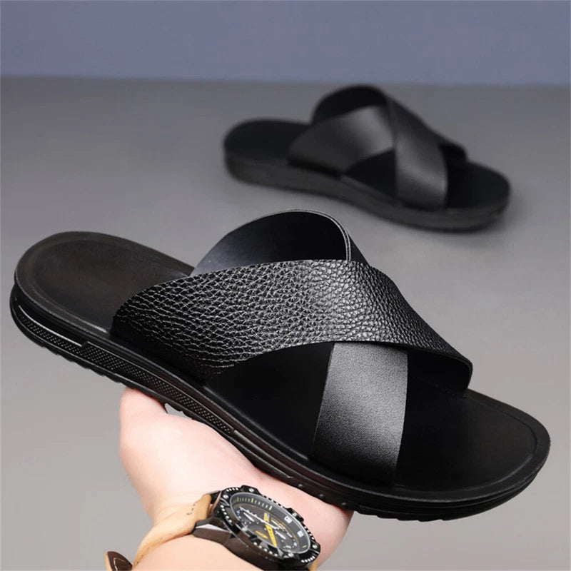 Men's Slip On Slides Sandals Summer Casual Slippers Outdoor Beach Sandals