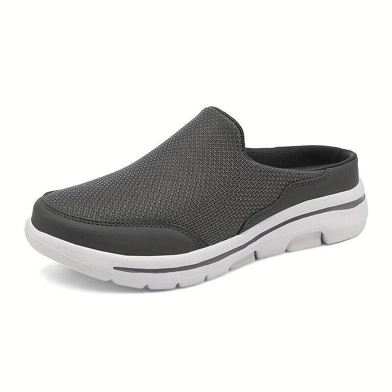 Men's Slip-on Mules Half Sneakers Casual Walking Shoes Outdoor Backless Sneakers