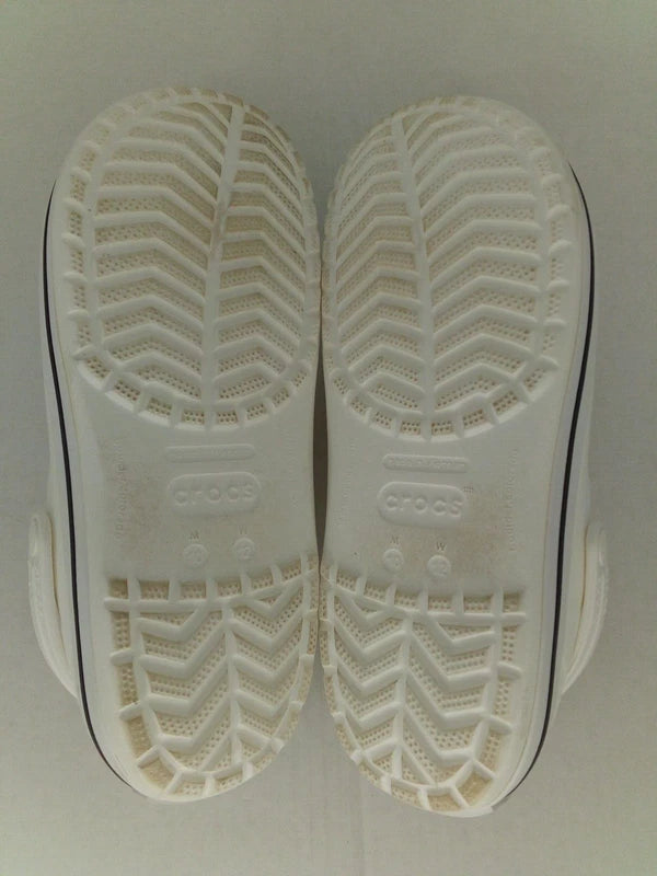 Crocs Unisex Crocband Clog Sandals, White, Men's 10/Women's 12
