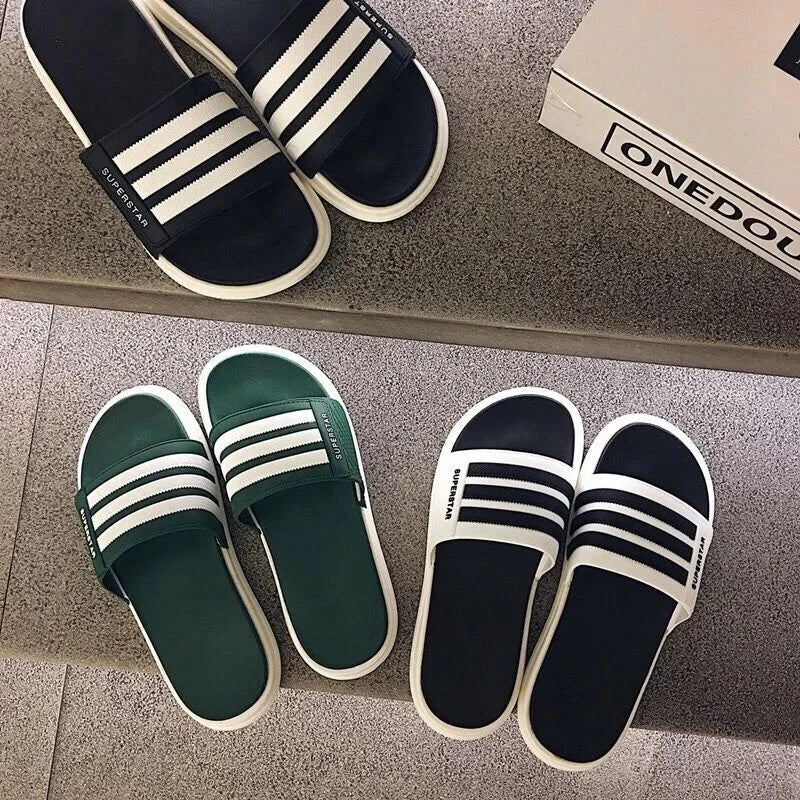 Slippers Men's Summer Fashion Korean Slippers Men's And Women's Outdoor Trend...