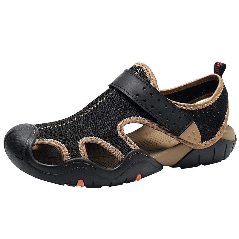 Summer Mens Sandals Soft Leather Casual Slippers Comfortable Beach Roman Sandals