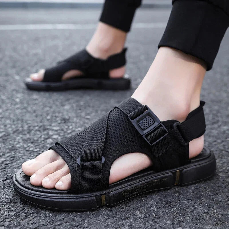 Trendy 2025 New Men's Sandals Casual Sports Beach Shoes Outer Wear Two-Use Flow
