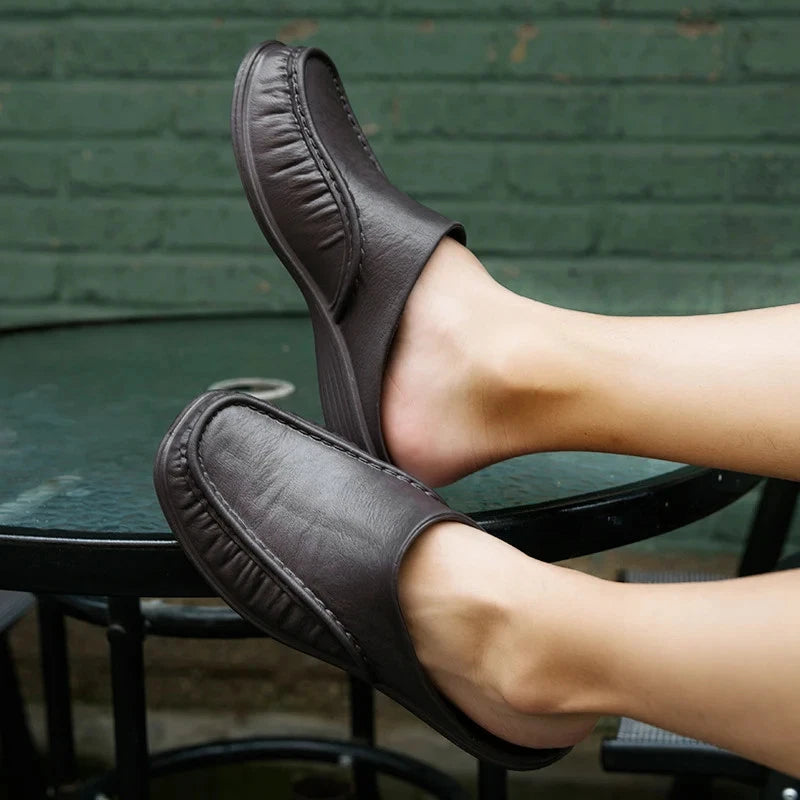 Men's Plus Size Slippers Slip On Flats Beach Close Toe Sandals Shoes
