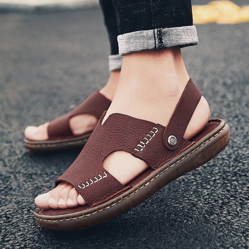 Men Sandals Summer Non-slip Outdoor Slippers Leisure Beach Light Casual Slides
