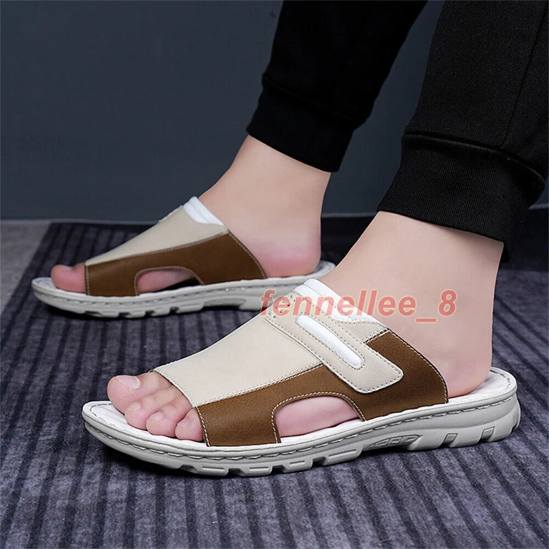 Summer Mens Slide Sandals Comfort Athletic Slippers Outdoor Beach Sandals Casual