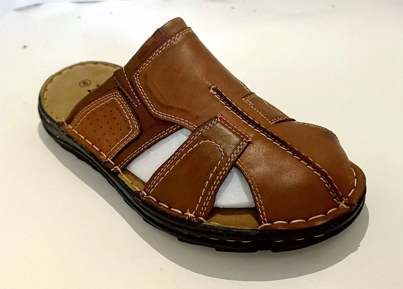 Mens Leather Sandal  Casual Comfort Outdoor Sport Fisherman Slippers DG-2022
