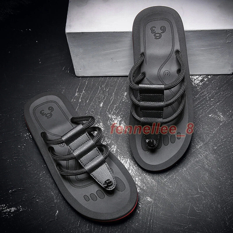 New Mens Thongs Flat Flip Flops Slippers Strappy Summer Beach Sandals Soft Shoes