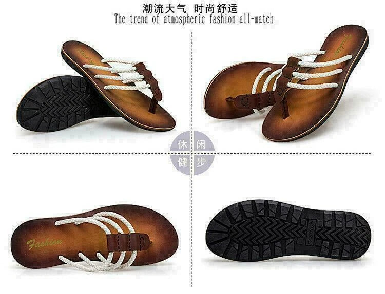 Mens Clip Toe Thong Sandals Shoes Slippers Flats Slip on Flats Beach Outdoor new