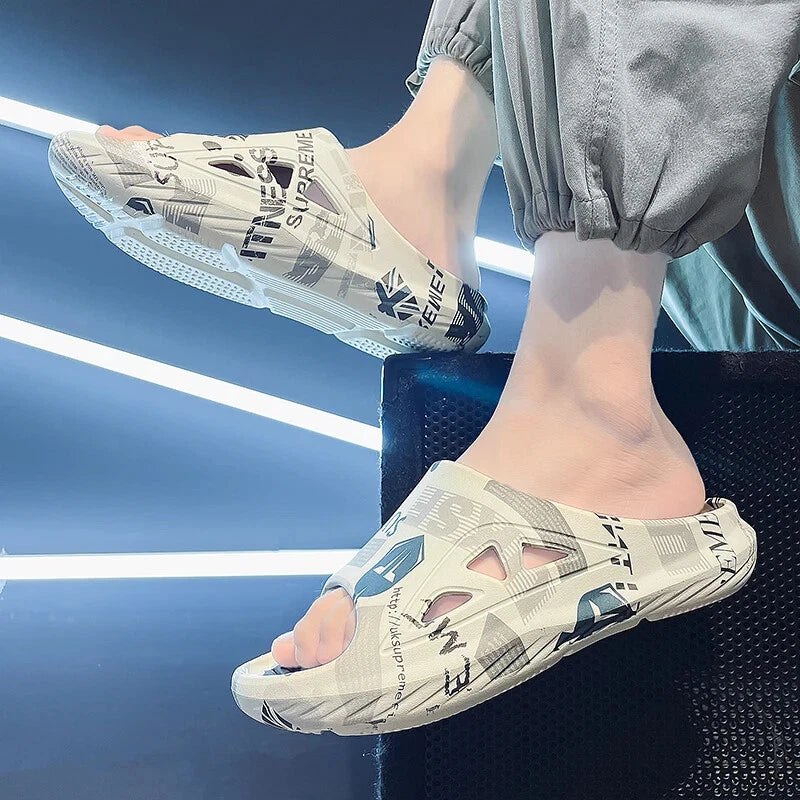 New Style Slippers for Men 2025 Summer Large Outdoor Women Casual Fashion Beach