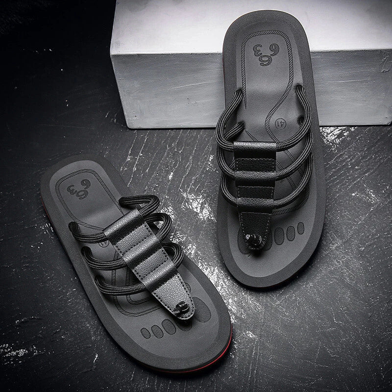 New Mens Thongs Flat Flip Flops Slippers Strappy Summer Beach Sandals Soft Shoes