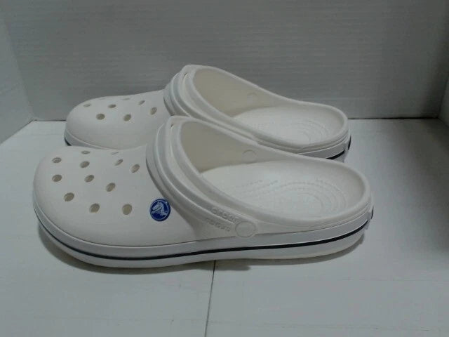 UsedLikeNew_Crocs Men's and Women's Crocband Clog, White, 12 Women/10