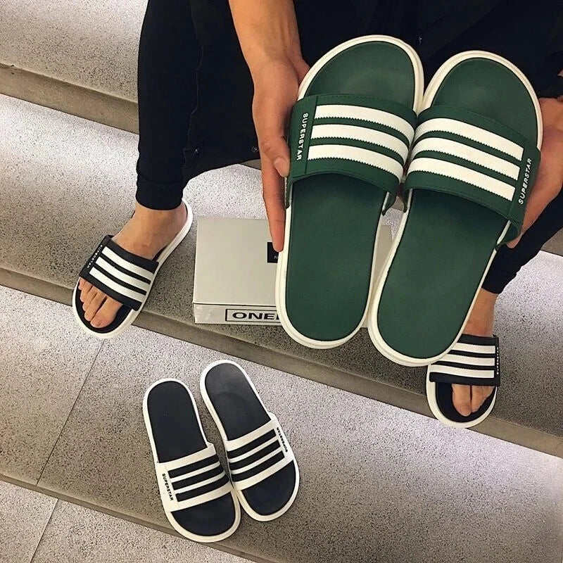 Slippers Men's Summer Fashion Korean Slippers Men's And Women's Outdoor Trend...
