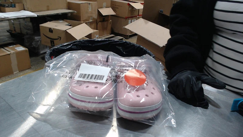 LikeNew_Crocs Unisex Men's and Women's Crocband Clog (Re_Pink Lemonade/White11