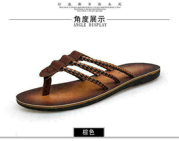 Mens Clip Toe Thong Sandals Shoes Slippers Flats Slip on Flats Beach Outdoor new