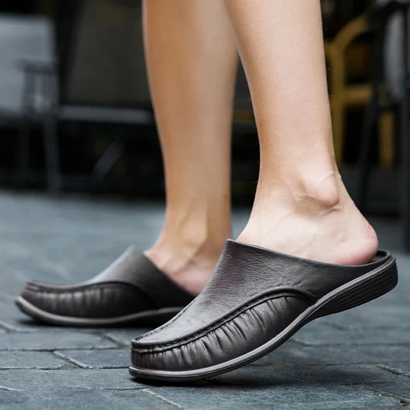 Men's Plus Size Slippers Slip On Flats Beach Close Toe Sandals Shoes