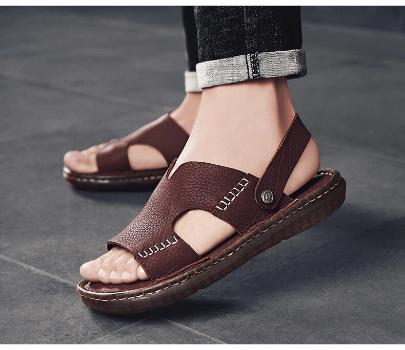 Men Sandals Summer Non-slip Outdoor Slippers Leisure Beach Light Casual Slides
