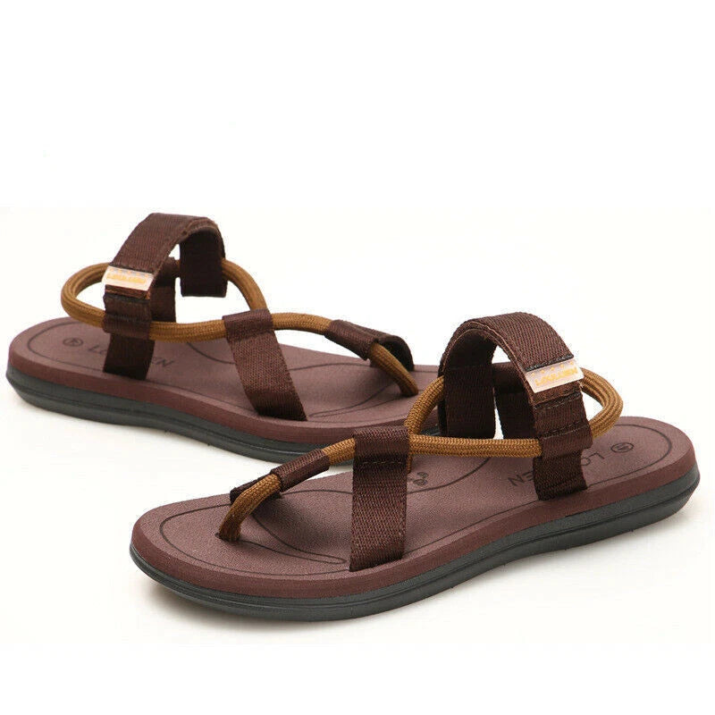 Roman Mens Slippers Clip Toe Flat Sandals Casual Beach Sports Outdoor Flip Flops