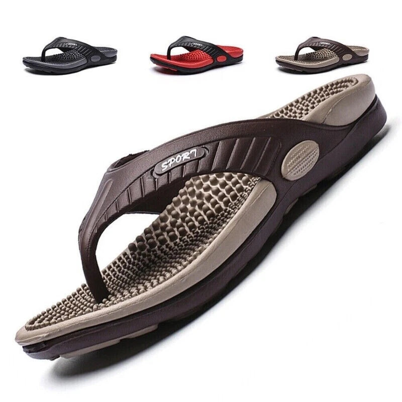 Mens Thong Flip Flops Sandals Farbic Comfort Beach Sandal Slippers US Size 6-11