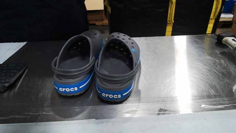 VeryGood_Crocs Unisex-Adult Crocband Clog, Charcoal/Ocean_Charcoal/Ocean_12