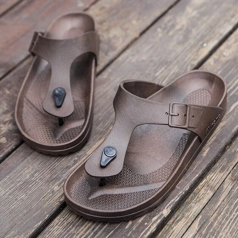 Fashion Men Sandals Summer Beach Slippers Slip On Flats Slides Casual Shoes