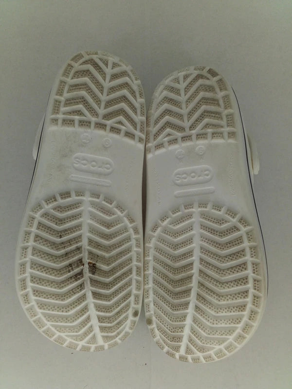 Crocs Unisex Crocband Clog Sandals, White, Men's 9/Women's 11
