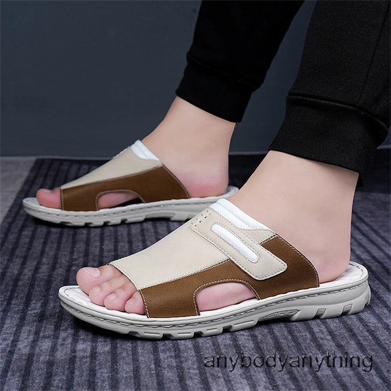 Summer Men's Slide Sandal Comfort Athletic Slippers Outdoor Beach Sandals Casual