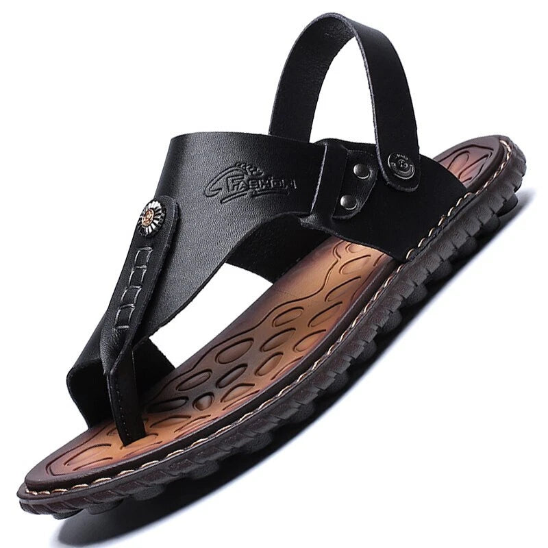 Summer Men's Sandals Flat Beach Slippers Outdoor Non-slip Sneakers