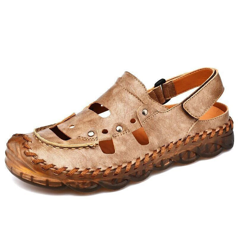 Causal  Summer Mens Sandals Leather Shoes Wear Resistance Roman Beach Slippers
