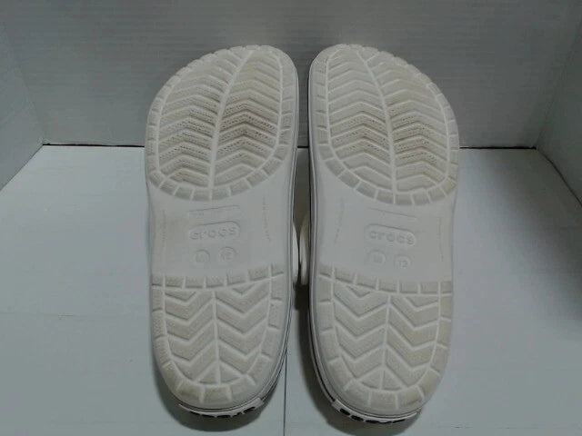 UsedVeryGood_Crocs Men's and Women's Crocband Clog, White, 14 Women/12