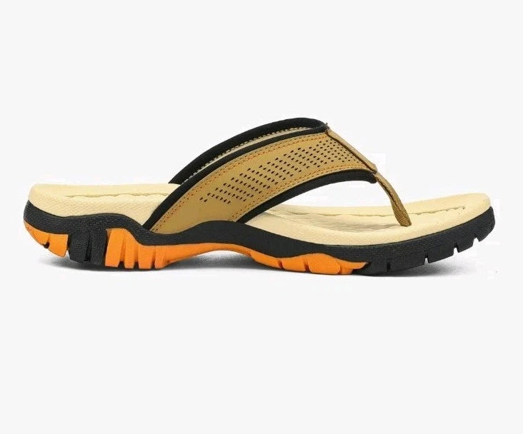 KUBUA Men's Beach Flip-Flops Water Sandals Outdoor Athletic Thong Orthopedic