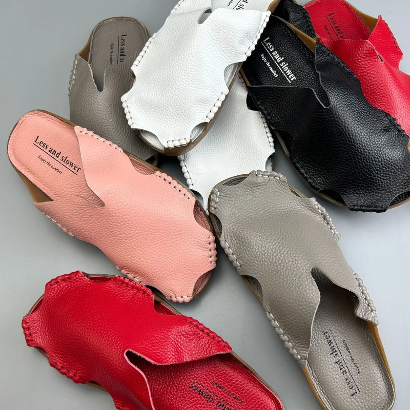 Men's Summer Beach Leather Sandals Closed Toe Slippers Outdoor Casual Shoes US10