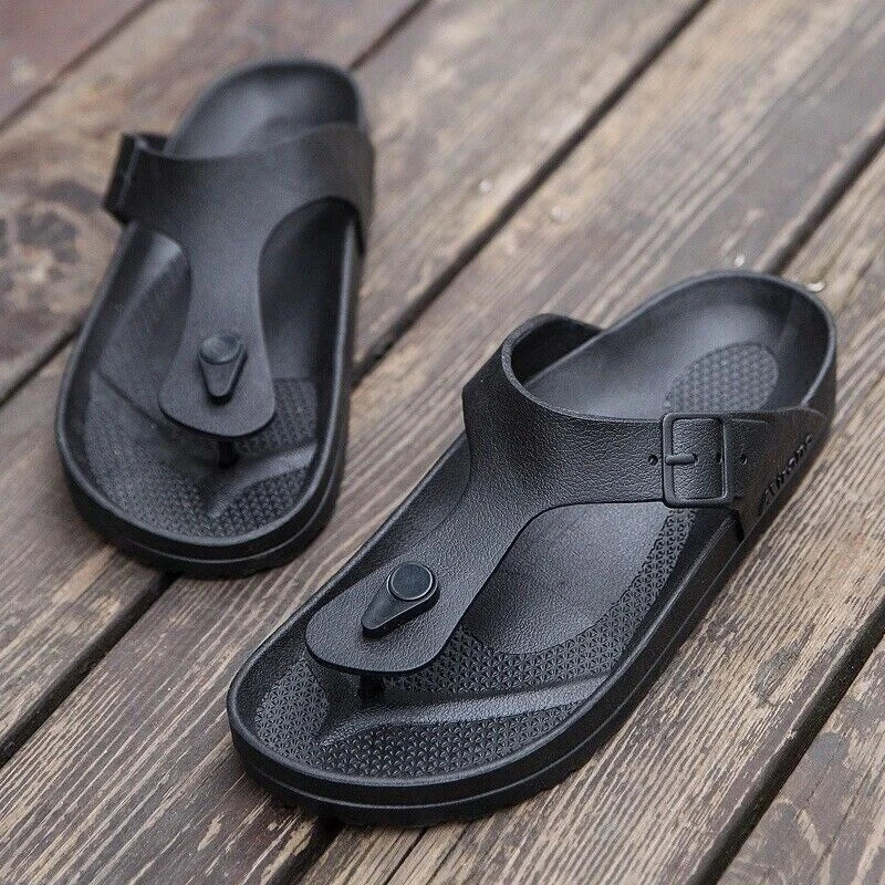 Fashion Men Sandals Summer Beach Slippers Slip On Flats Slides Casual Shoes