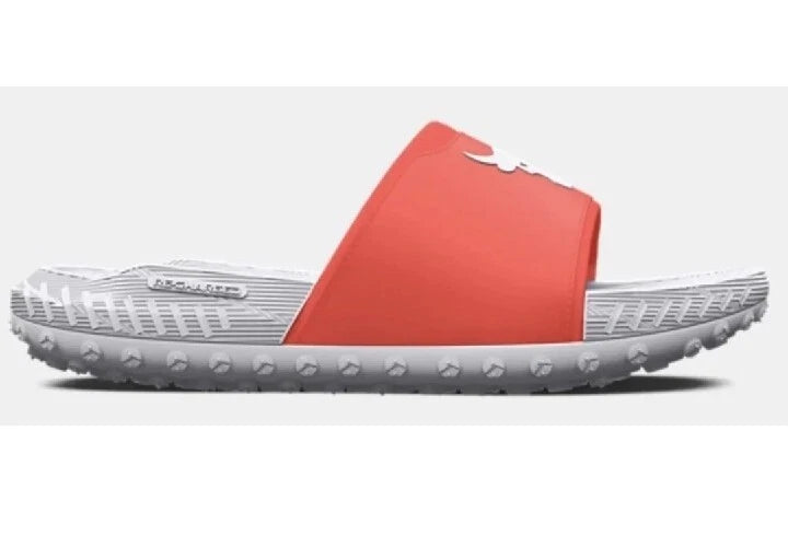 Under Armour Project Rock 3 Slides Sandals MEN SZ8 WMN SZ9.5 After Burn MSRP 70